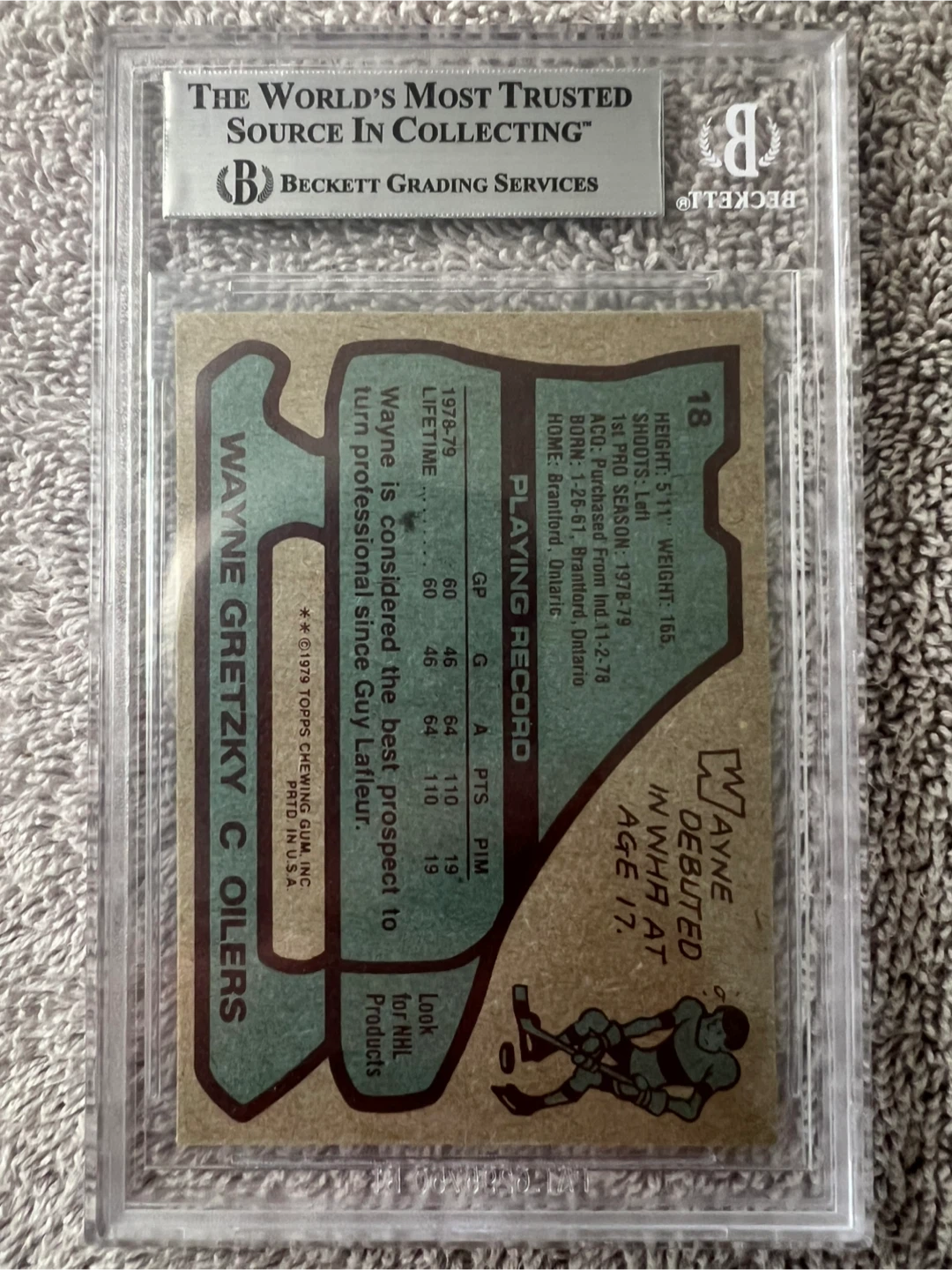 Wayne Gretzky Rookie Card graded - photo 4