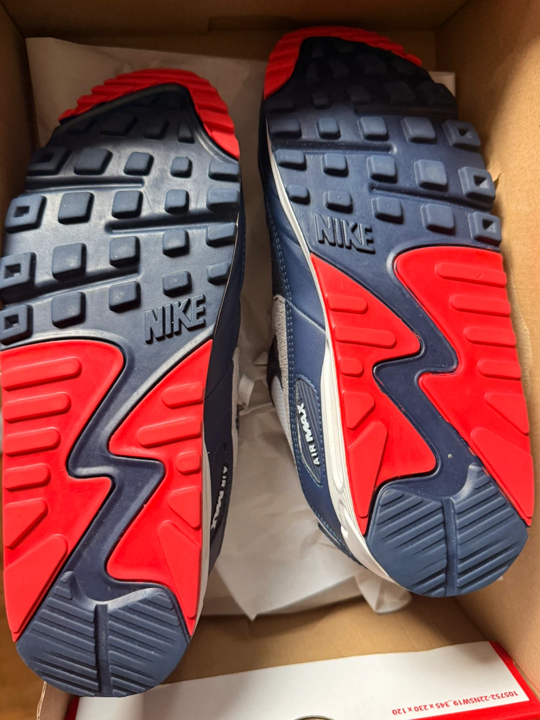 Nike Air Max 90s Navy Crimson - photo 3