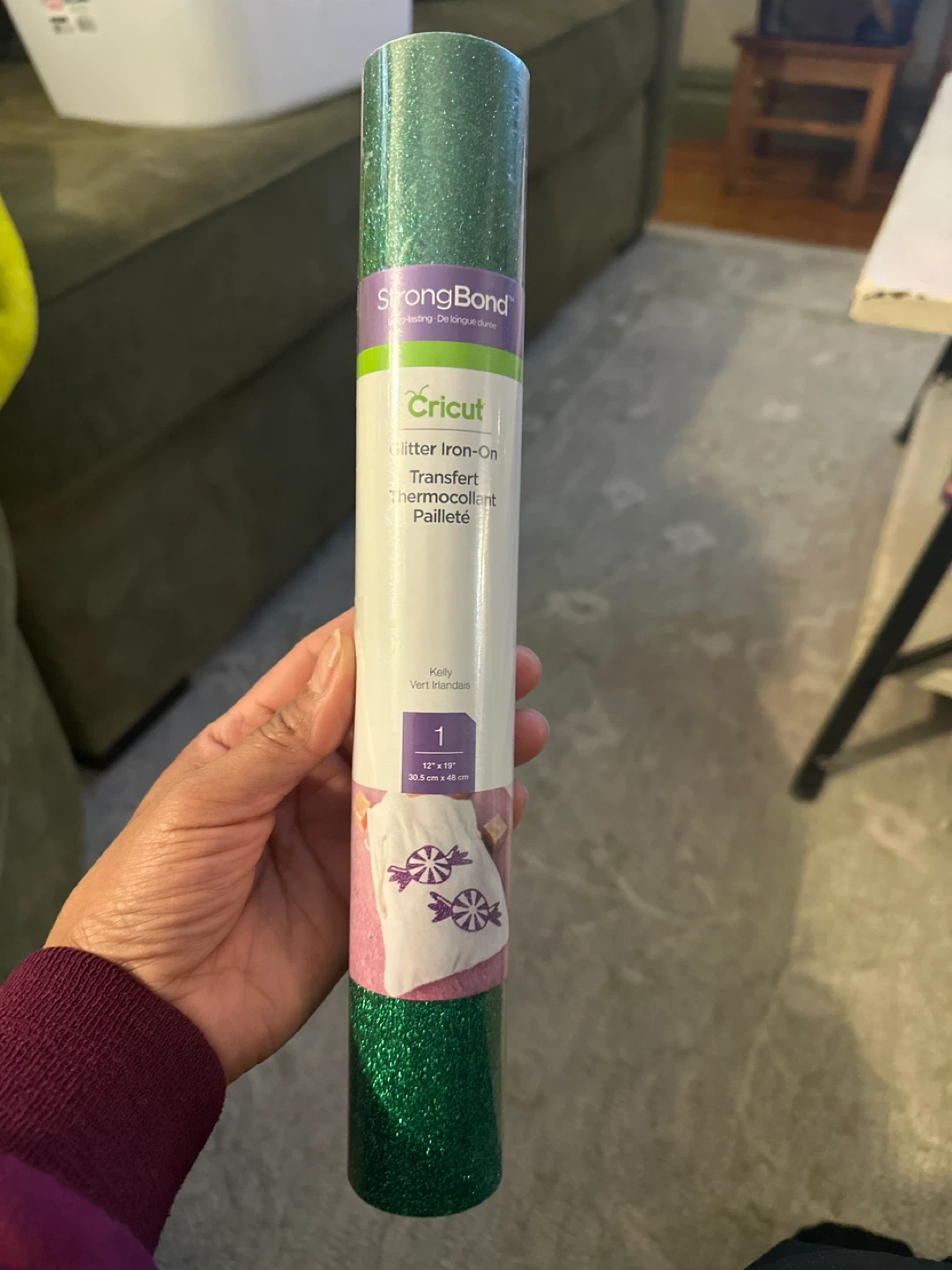 Cricut Glitter Iron-On Vinyl - Kelly Green, 12" x 19"