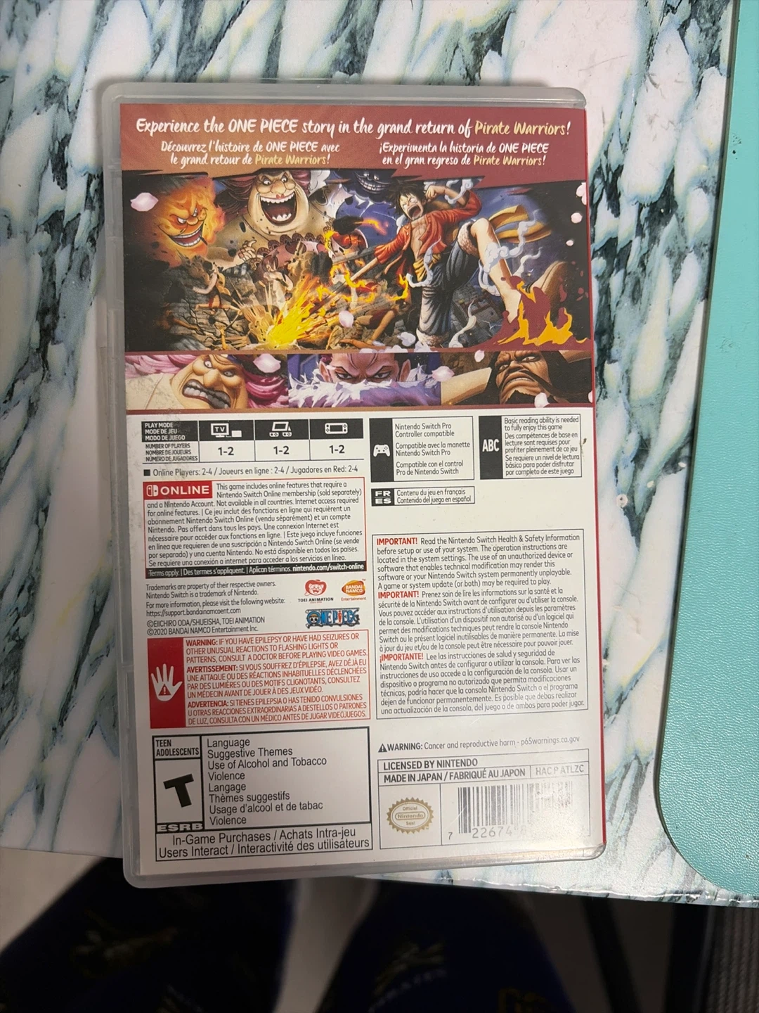 One Piece Pirate Warriors 4 Nintendo Switch Game - photo 2