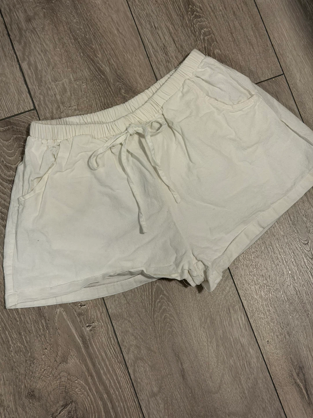 White 100% Cotton Shorts - photo 3
