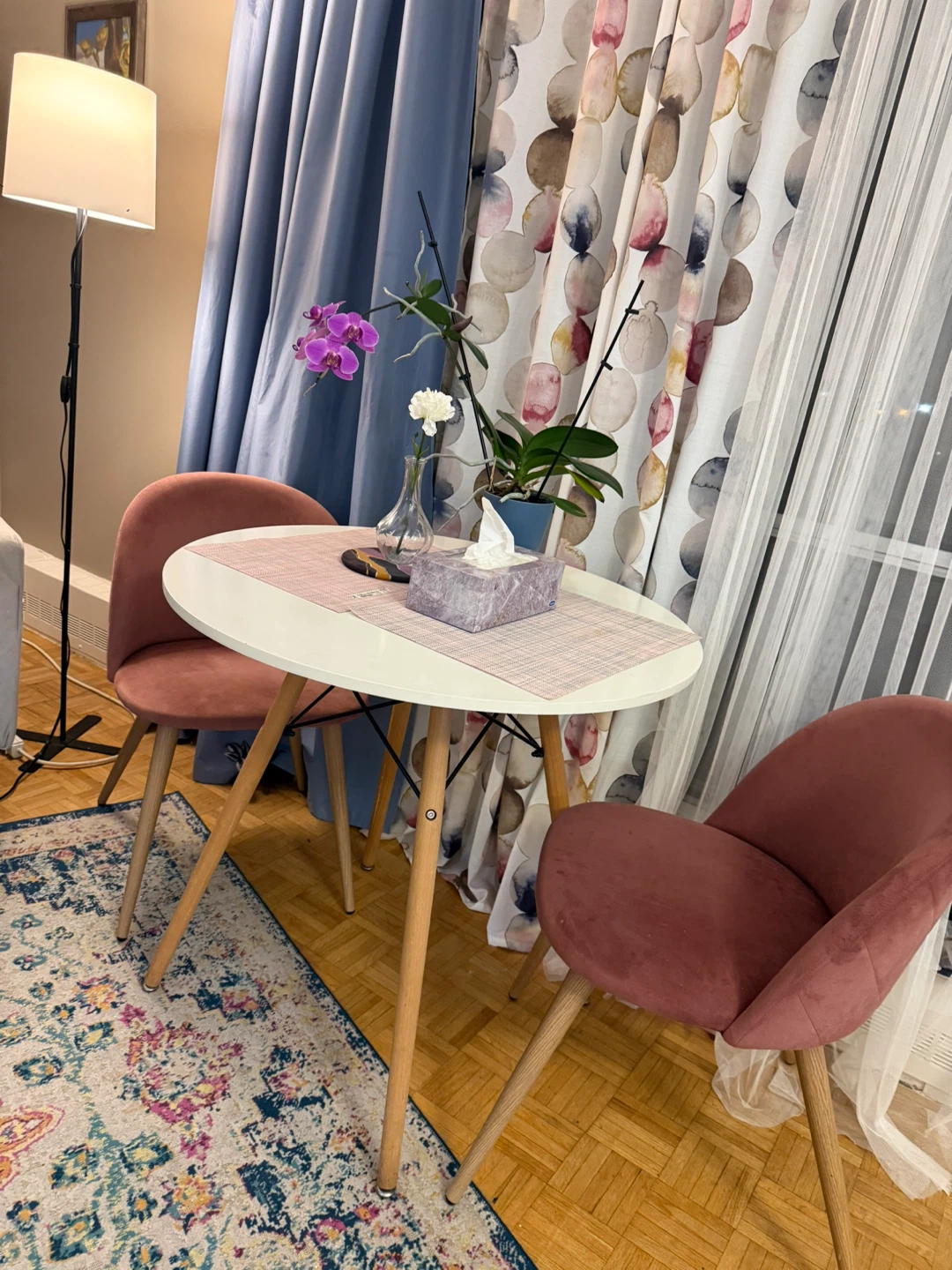 Velvet Dining Chairs (Set of 2) - Dusty Rose - photo 2