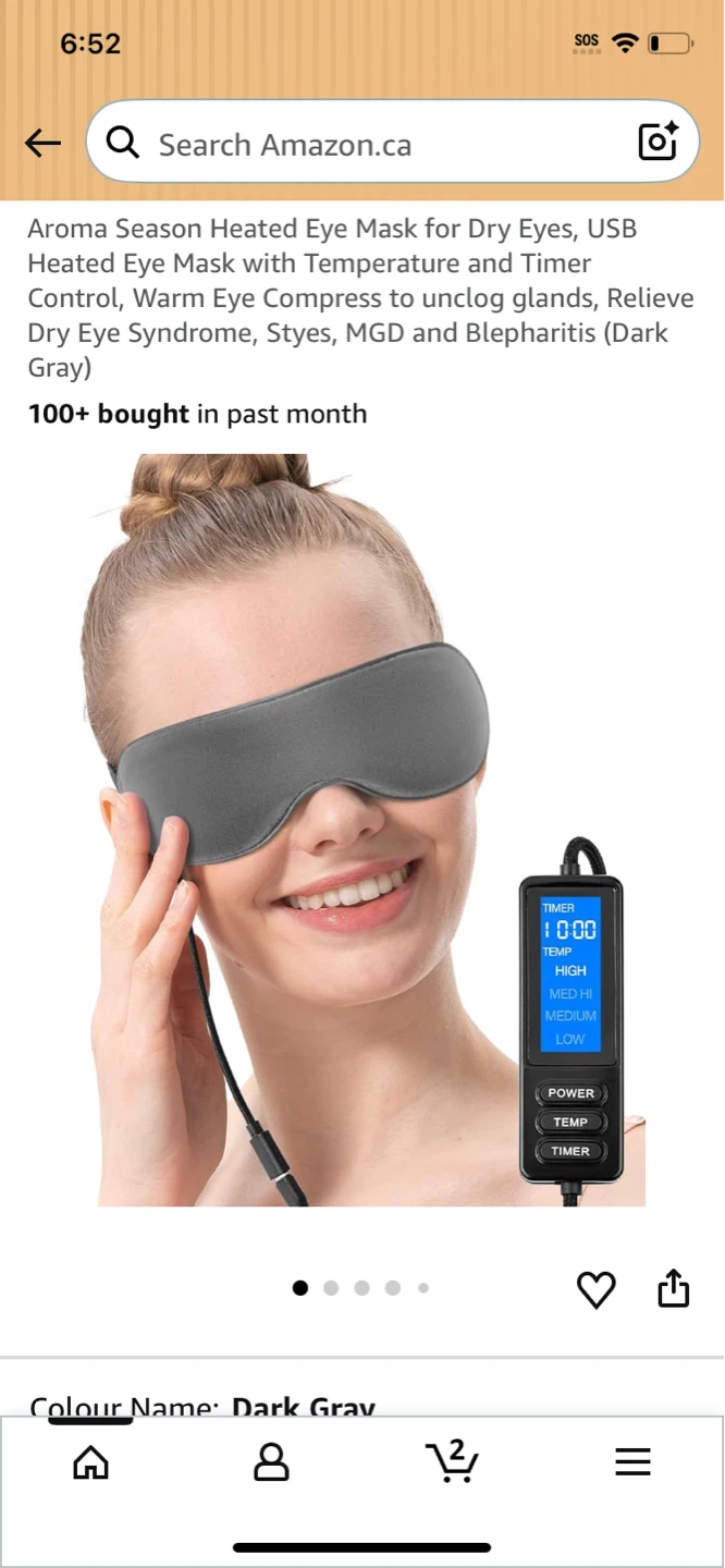 Aroma Season Heated Eye Mask - Dark Gray