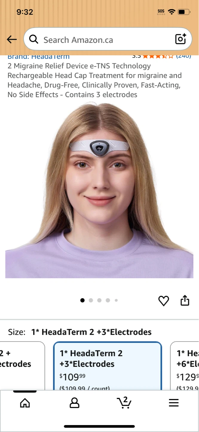 New HeadaTerm 2 migraine relief device
