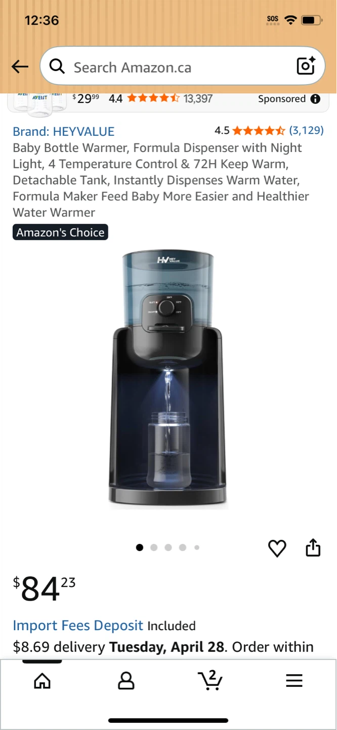 HEYVALUE Baby Bottle Warmer & Formula Dispenser