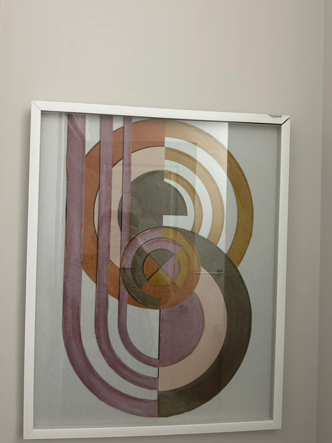 Framed Abstract Circle Art Print