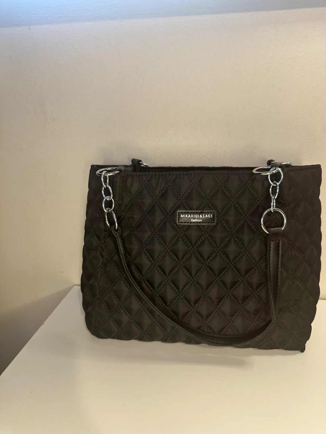Black Quilted Tote Bag - photo 2