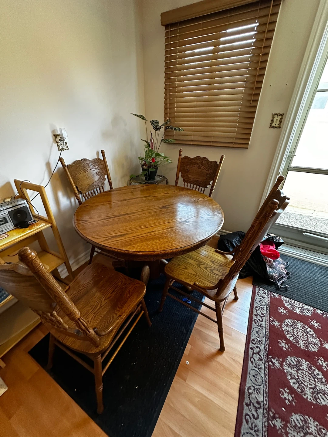 Oak Dining Table and Chairs Set