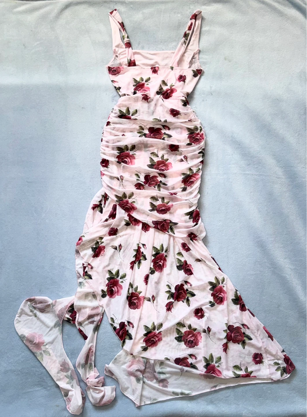 SHEIN MOD Floral Ruched Corset Dress - photo 4