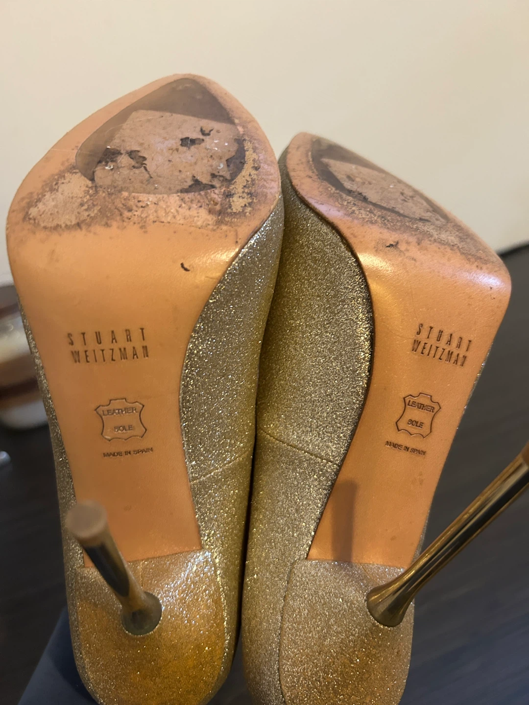 Stuart Weitzman Glitter Stiletto Heels size 6.5 - photo 4