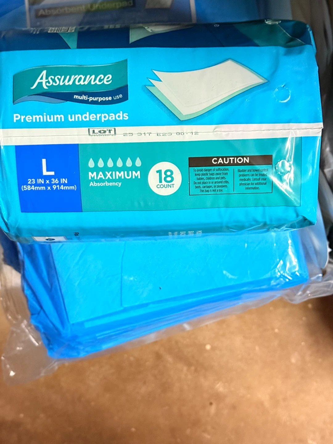 Assurance Premium Underpads, Large, 18 Count - photo 3
