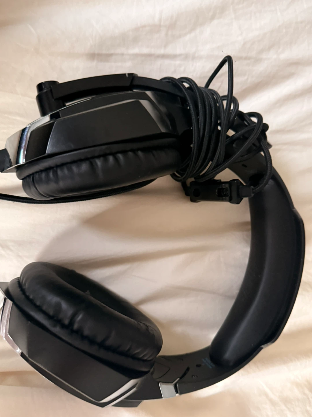 Black Gaming Headphones with Blue Accents - photo 2