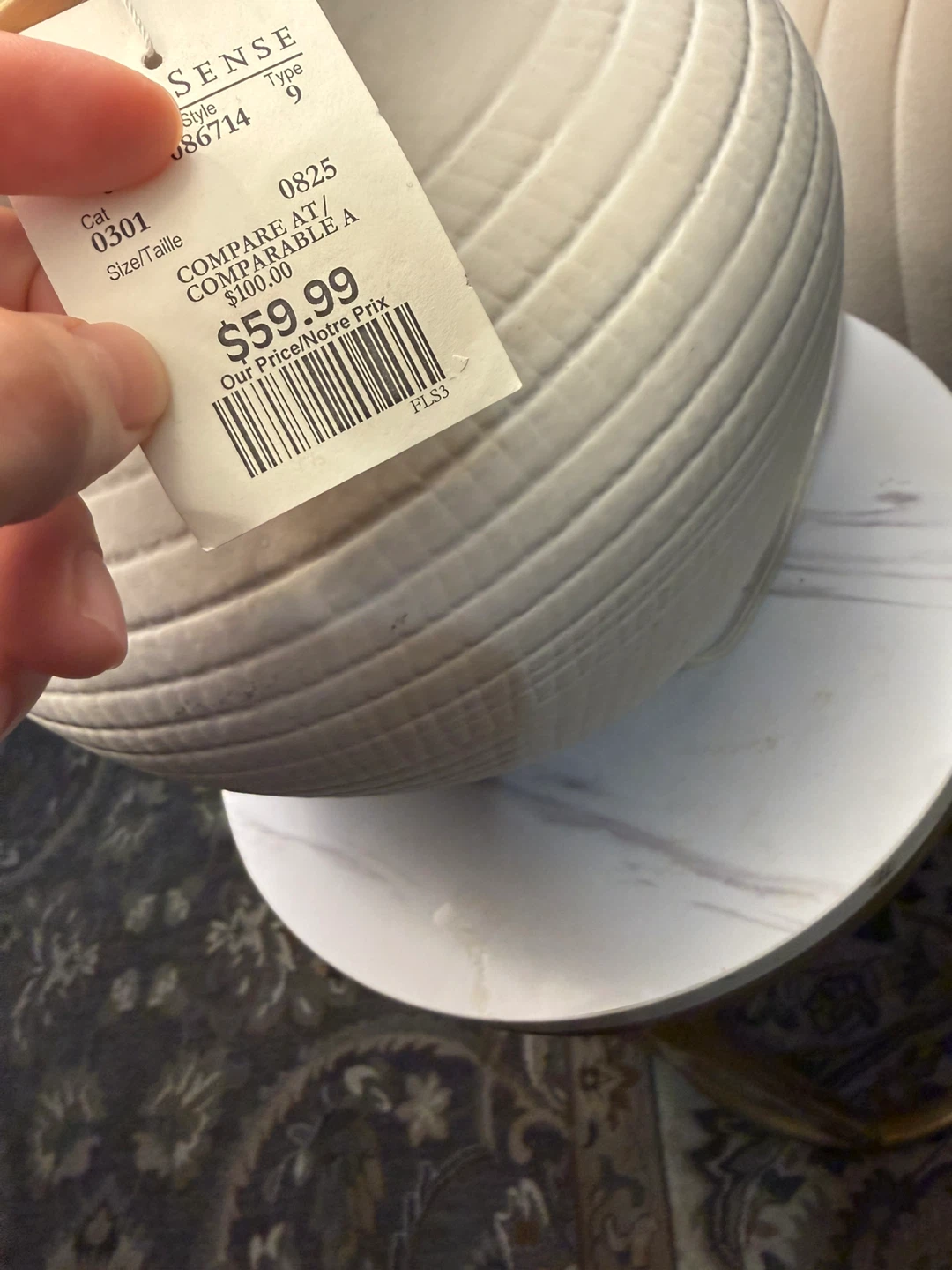 White Ceramic Table Lamp - photo 2