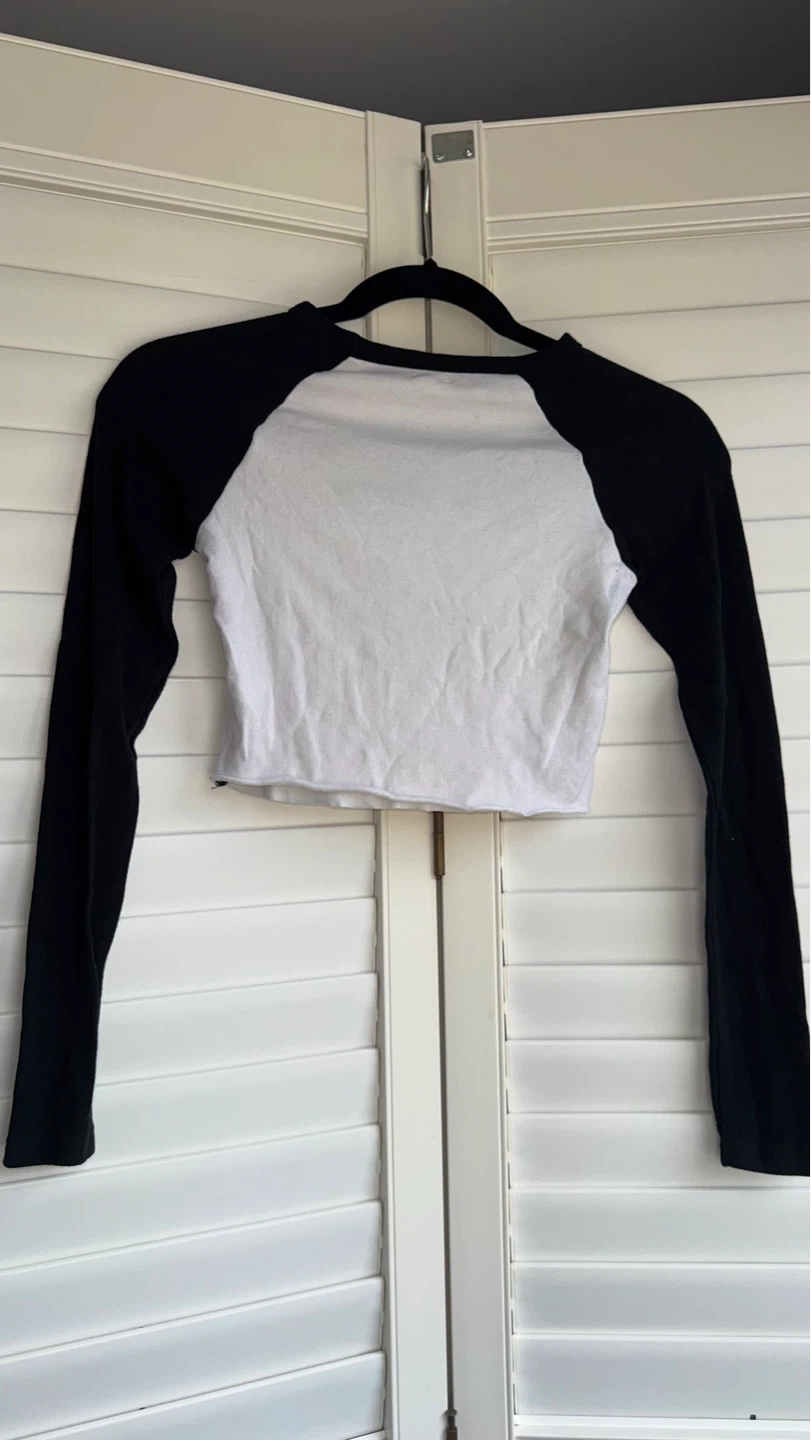 Garage New York Baseball Long Sleeve Top - White/Black
