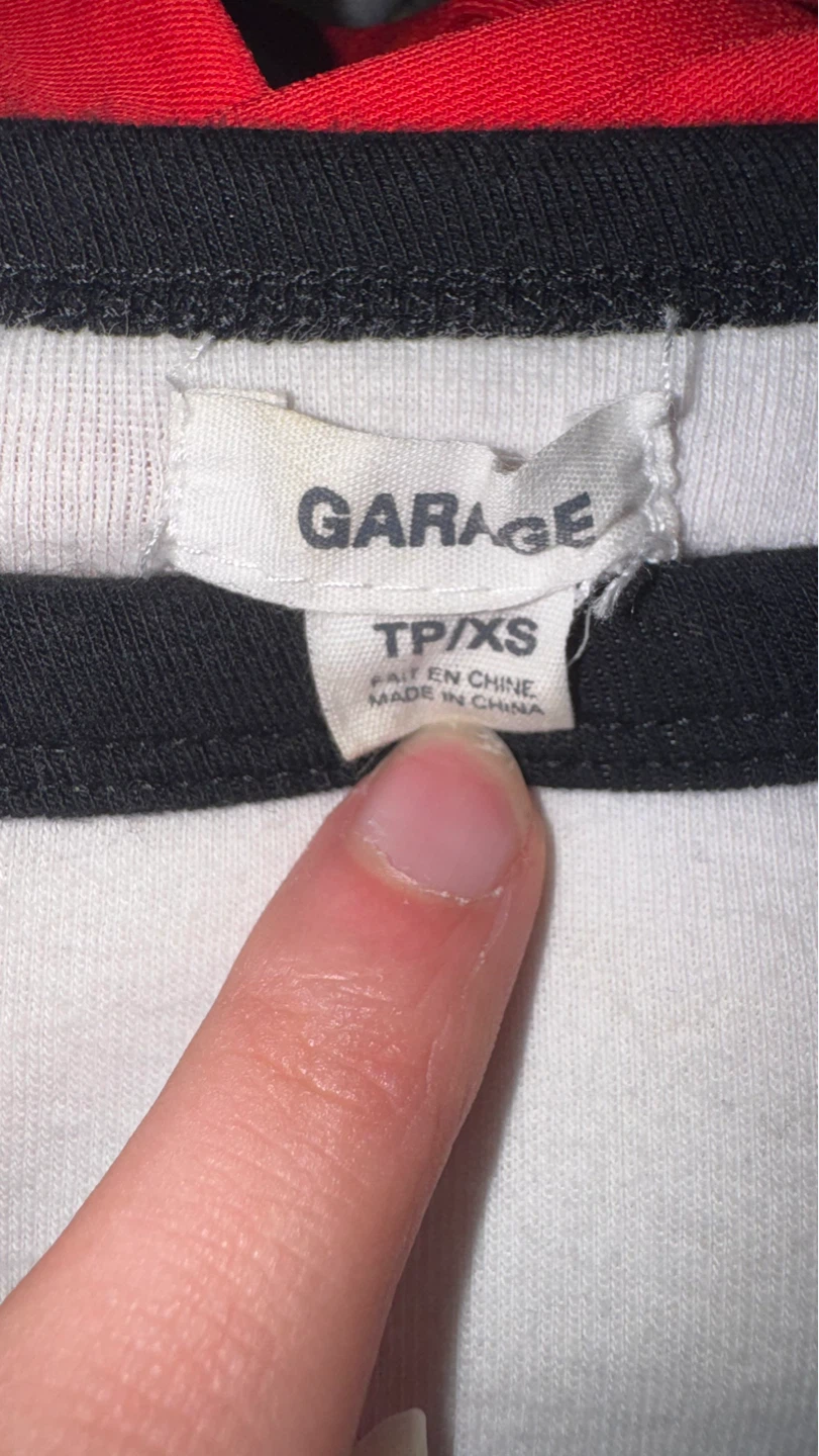 Garage New York Baseball Long Sleeve Top - White/Black - photo 3