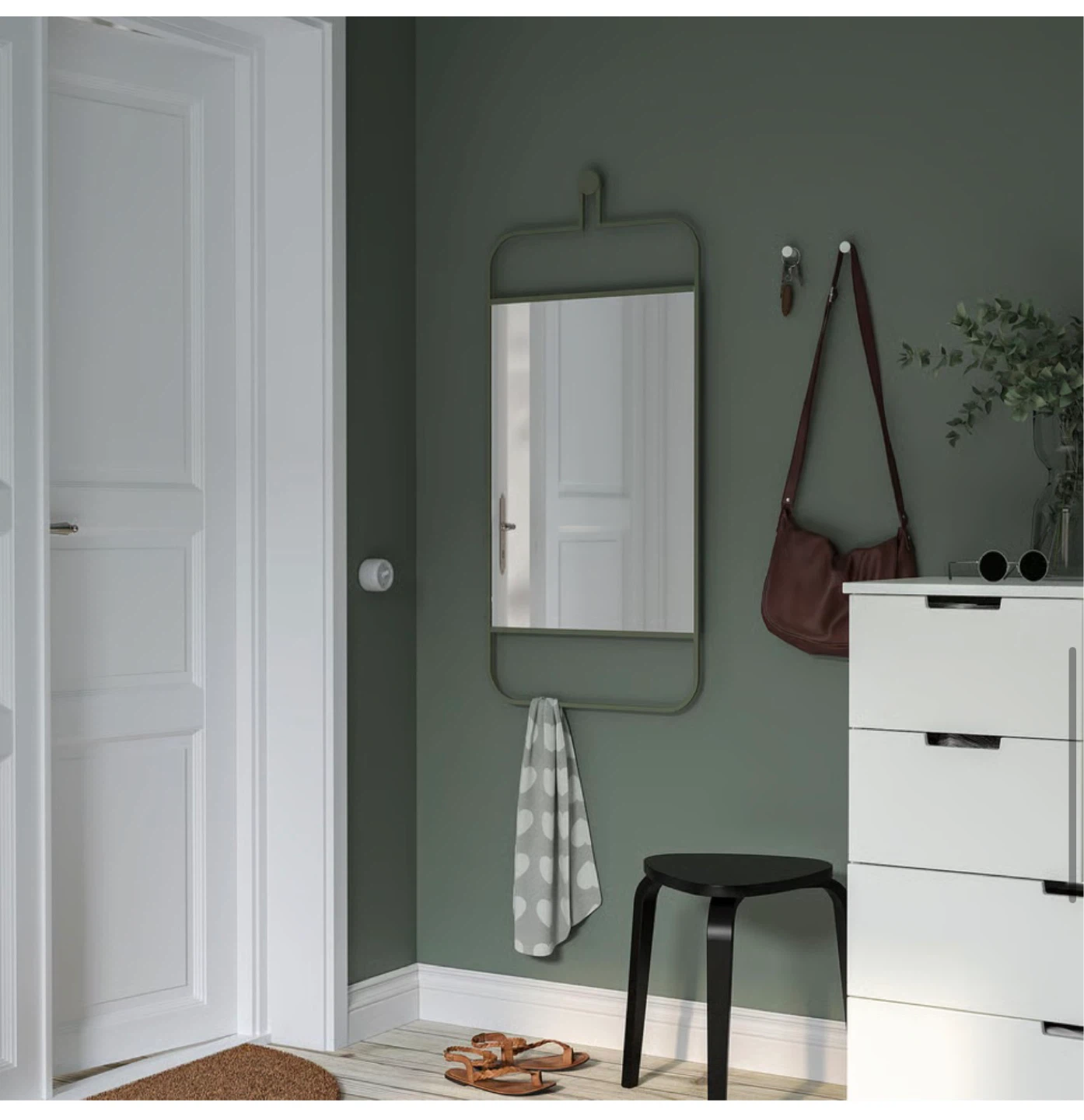 2 New IKEA GRANVÅG Wall Mirror - Green