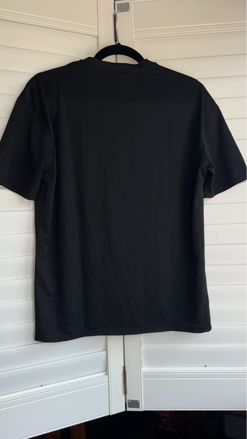 Black T-Shirt with Medusa Graphic - photo 2