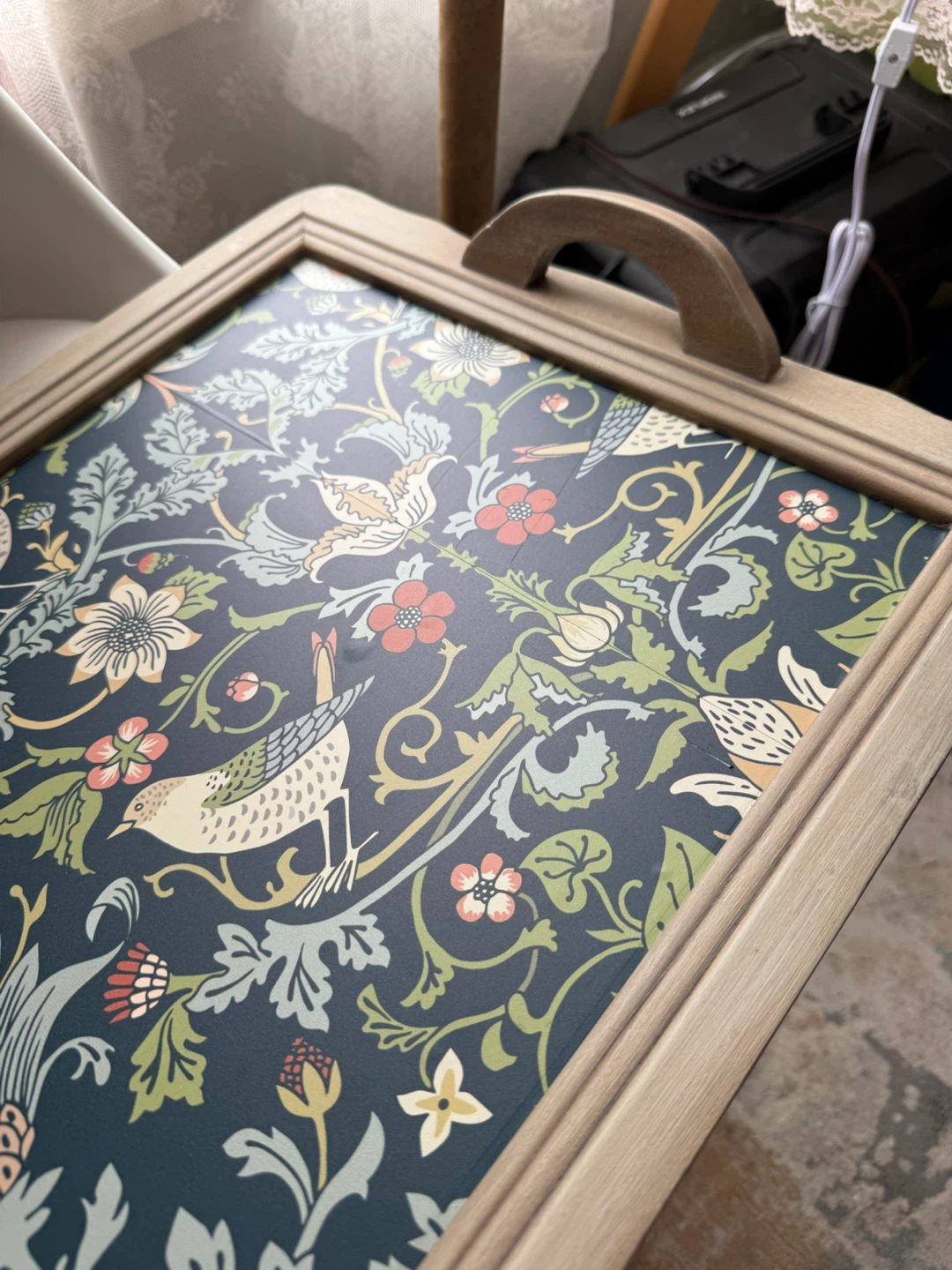 Decorative Serving Tray with Bird and Floral Pattern - photo 2
