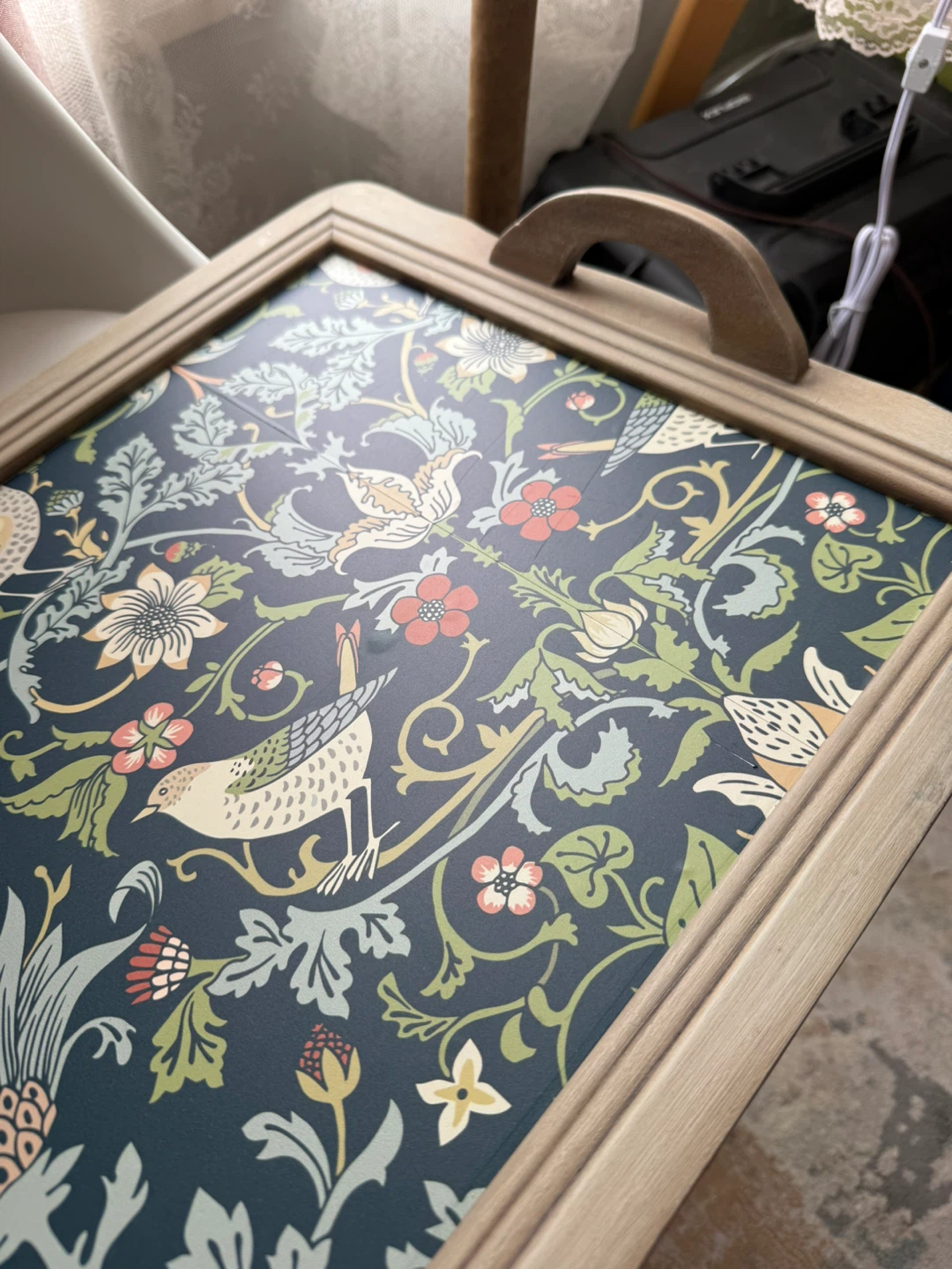 Decorative Serving Tray with Bird and Floral Pattern - photo 3