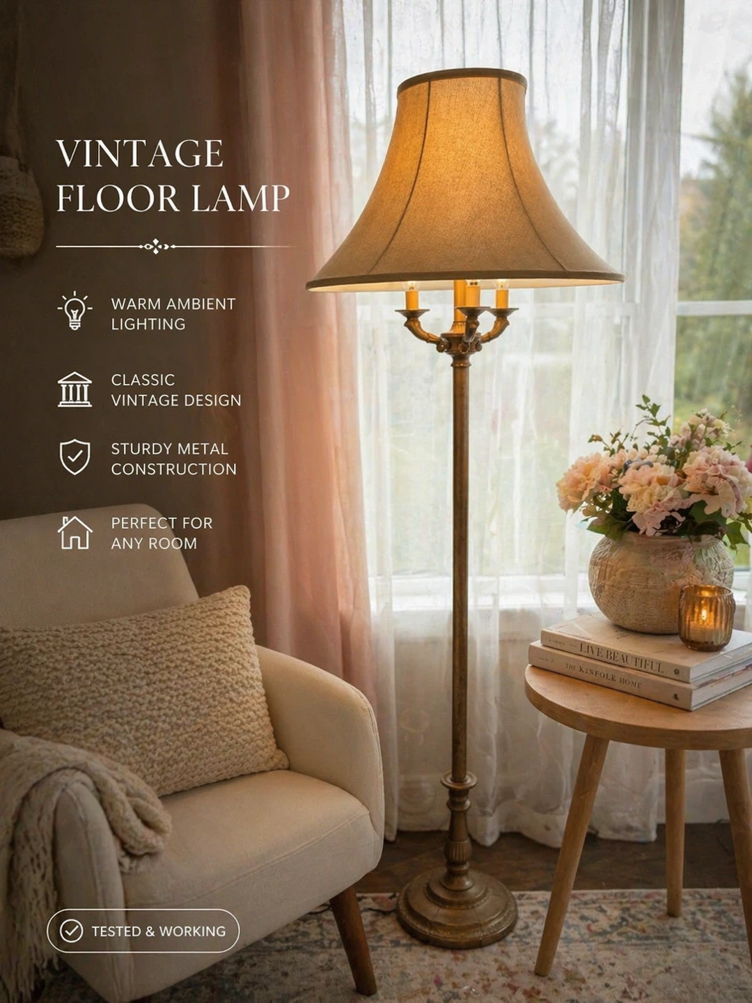 Vintage Floor Lamp with Classic Design