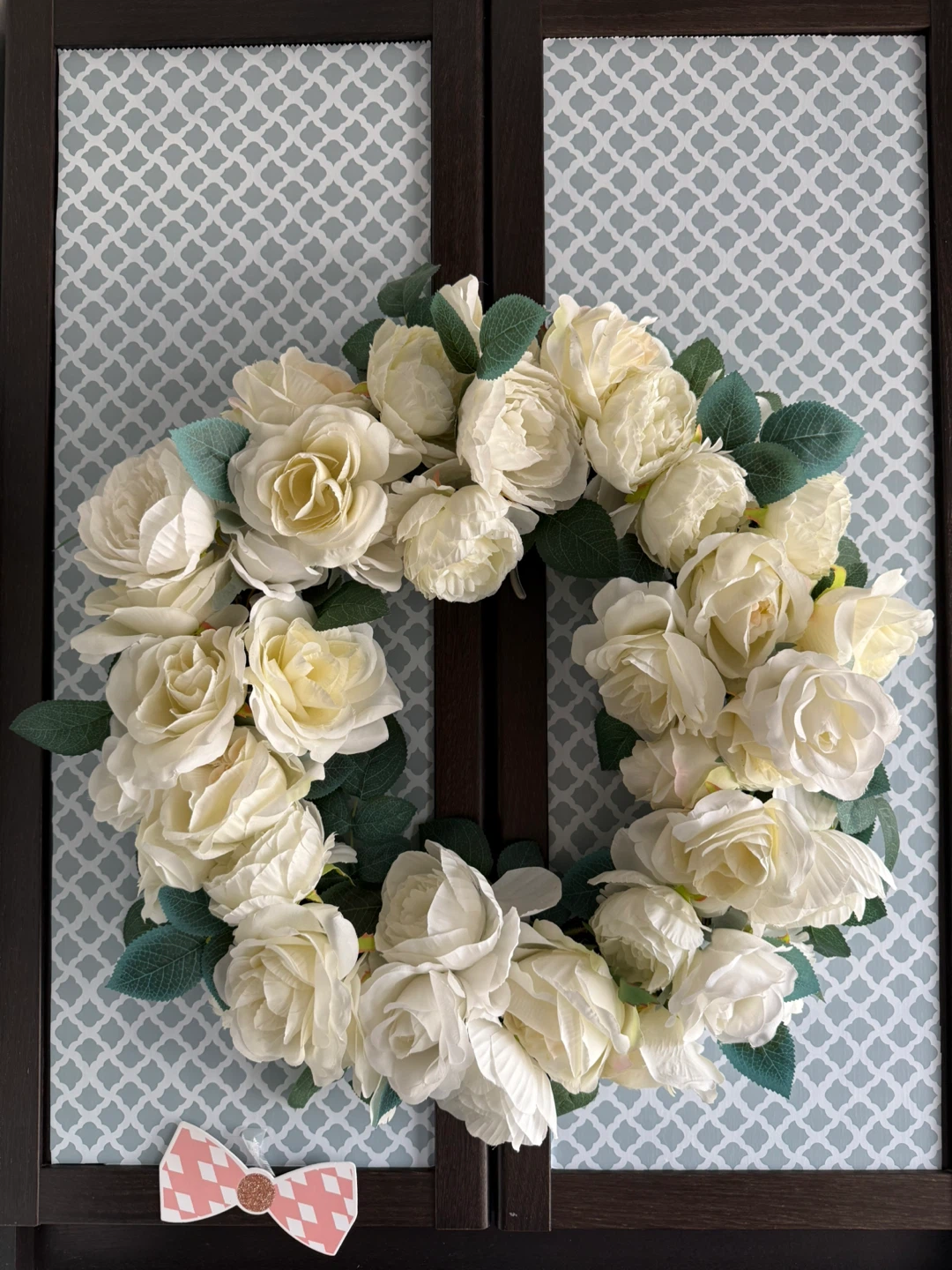 22" Cream Peony & Hydrangea Mix Wreath by Ashland - photo 3