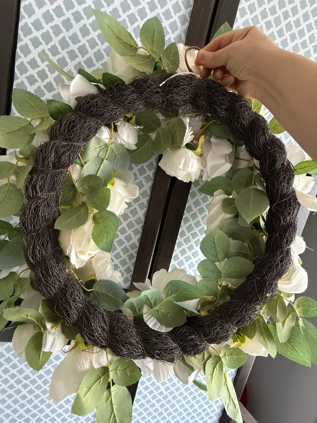 22" Cream Peony & Hydrangea Mix Wreath by Ashland - photo 5