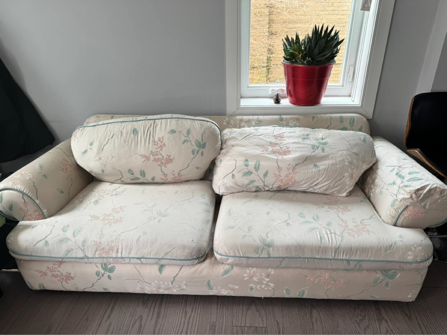 Floral Print Armchair and Sofa