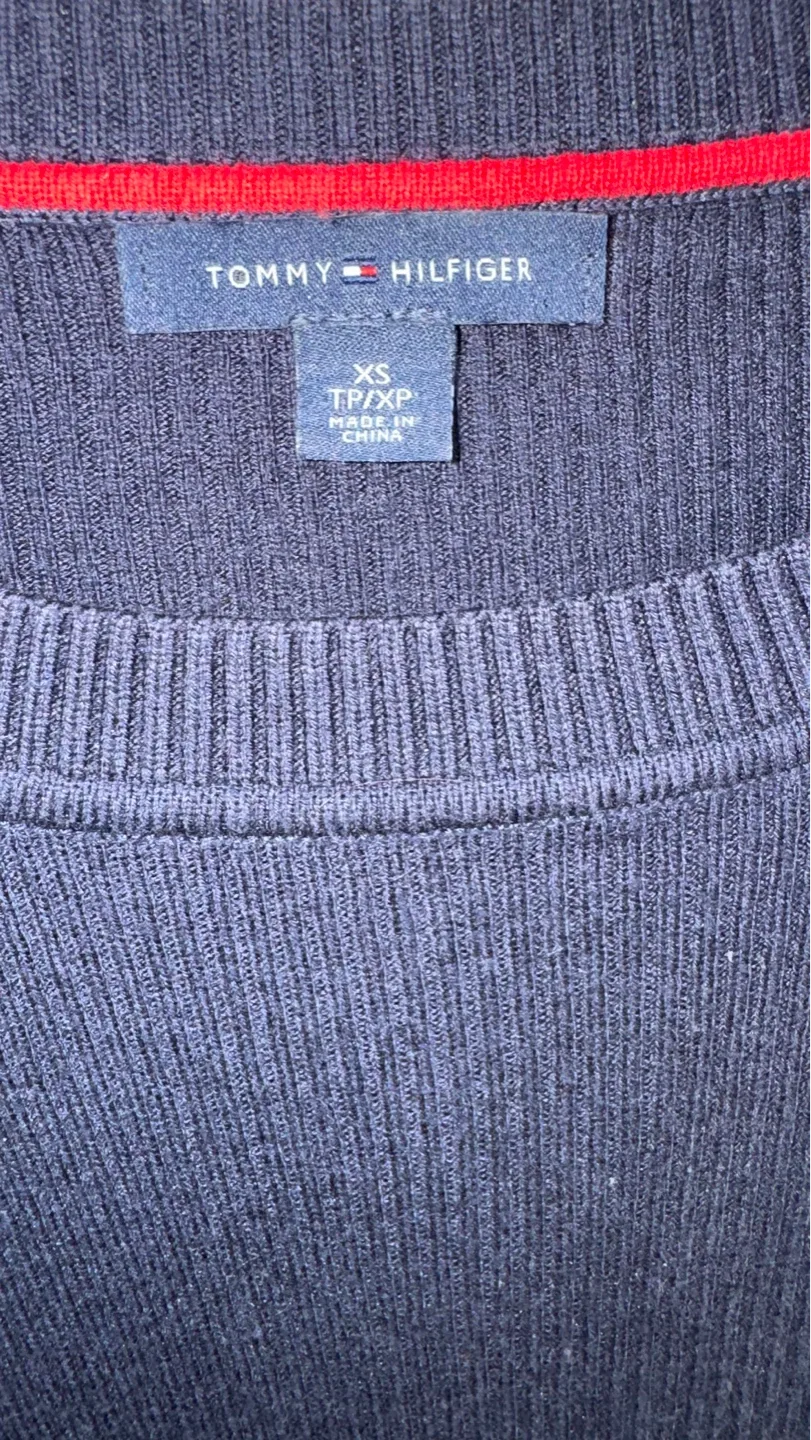 Tommy Hilfiger Women's Navy Bell Sleeve Sweater Size XS - photo 3