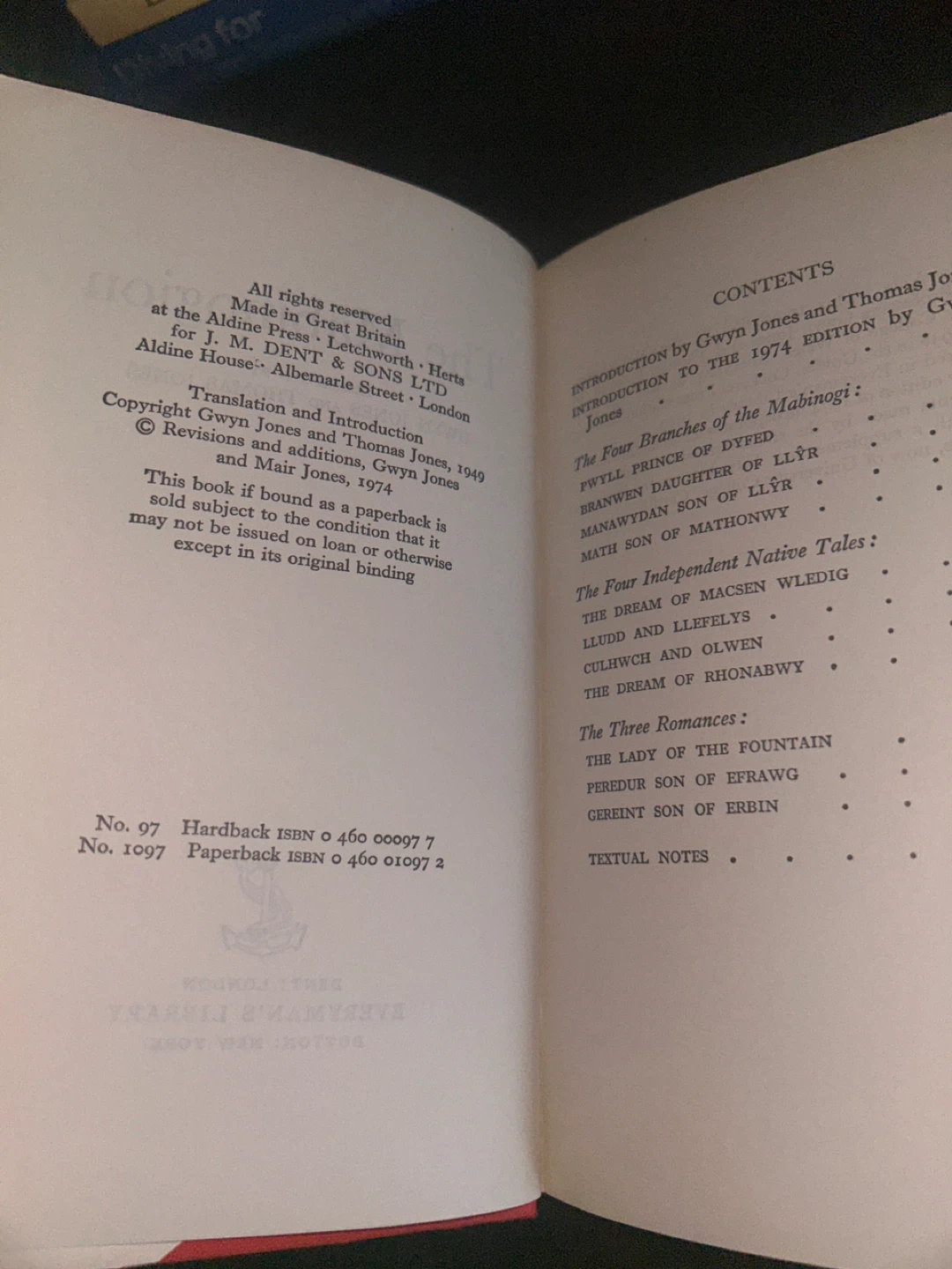 🌱The Mabinogion Everyman's Library Hardback Book - photo 4