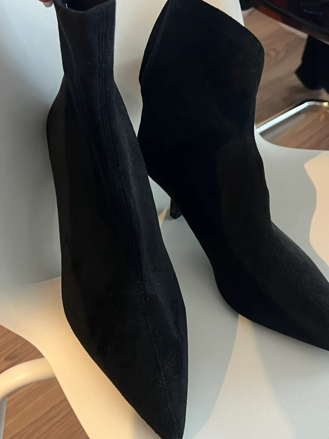 Black Suede Ankle Boots - photo 3