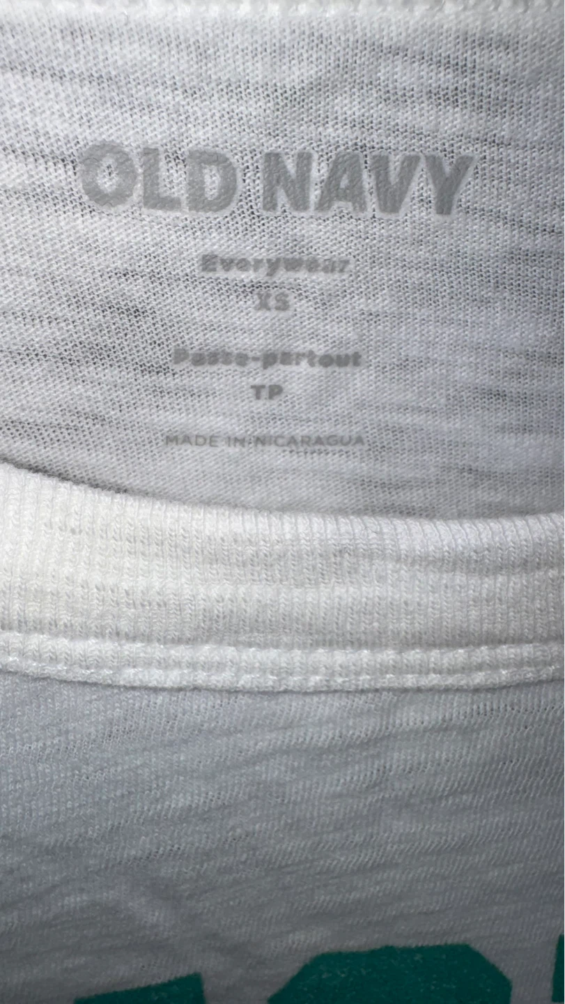 Old Navy White "Lucky Vibes" T-Shirt - photo 3