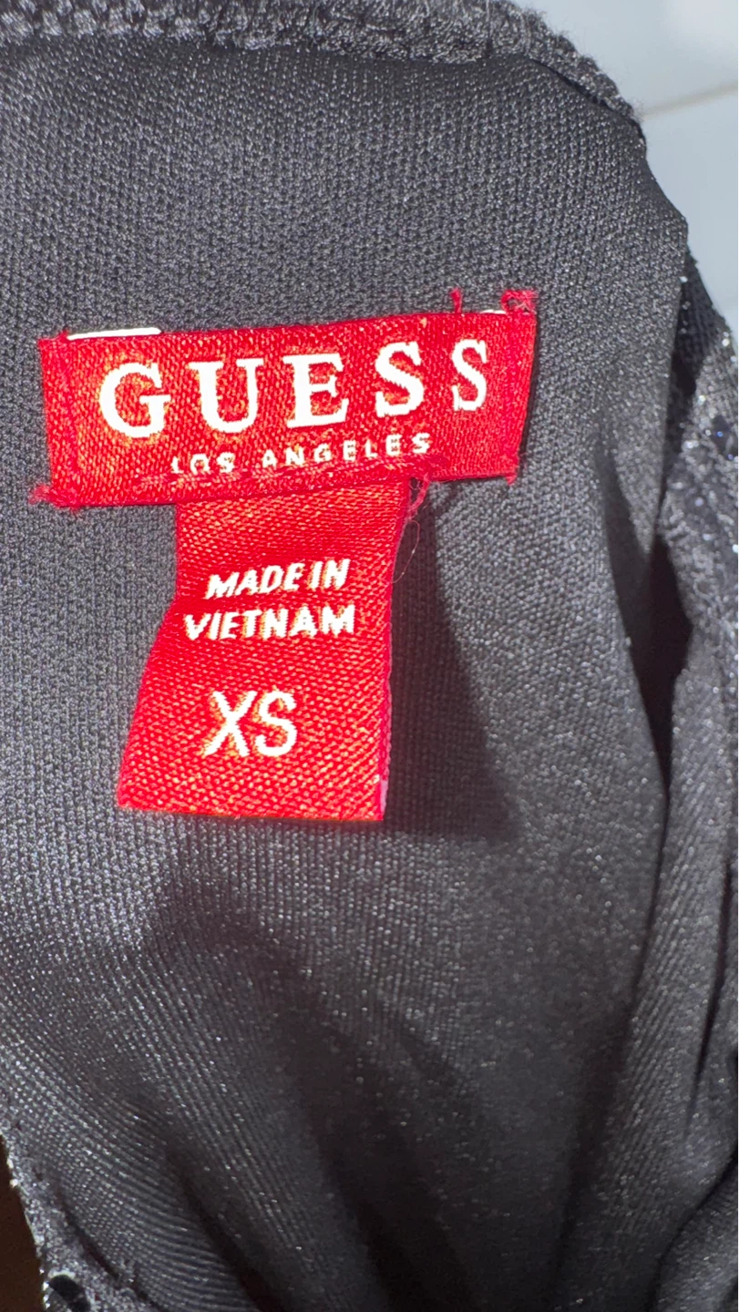 Guess Black Sequin Mock Neck Dress - XS - photo 3
