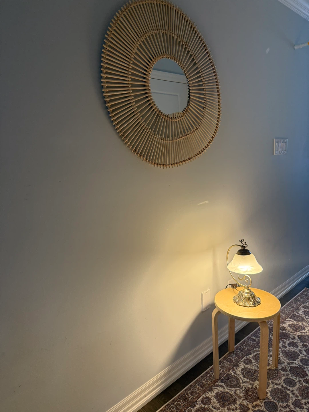 Boho Rattan Sunburst Wall Mirror - photo 5