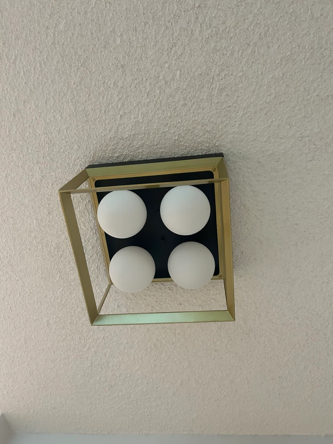 Modern Gold & Black Flush Mount Ceiling Light Fixture - photo 4