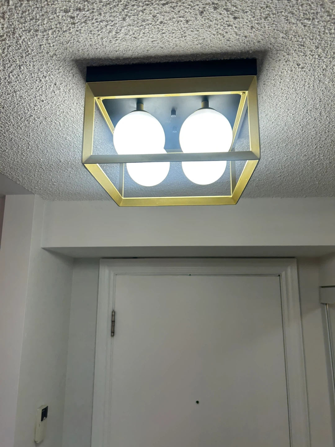 Modern Gold & Black Flush Mount Ceiling Light Fixture - photo 5