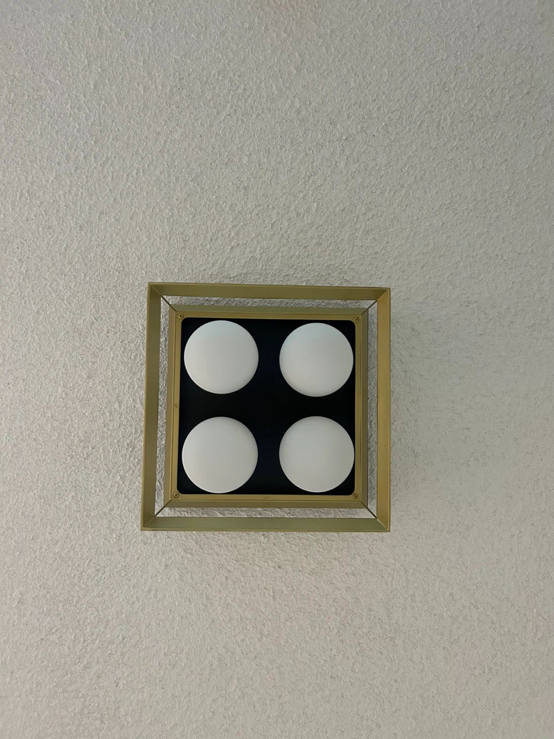 Modern Gold & Black Flush Mount Ceiling Light Fixture - photo 3