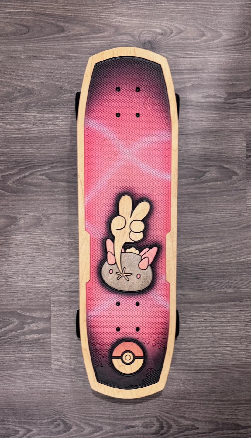 pokemon pyukumuku x Bearwalker Skateboard/ collectible - photo 5