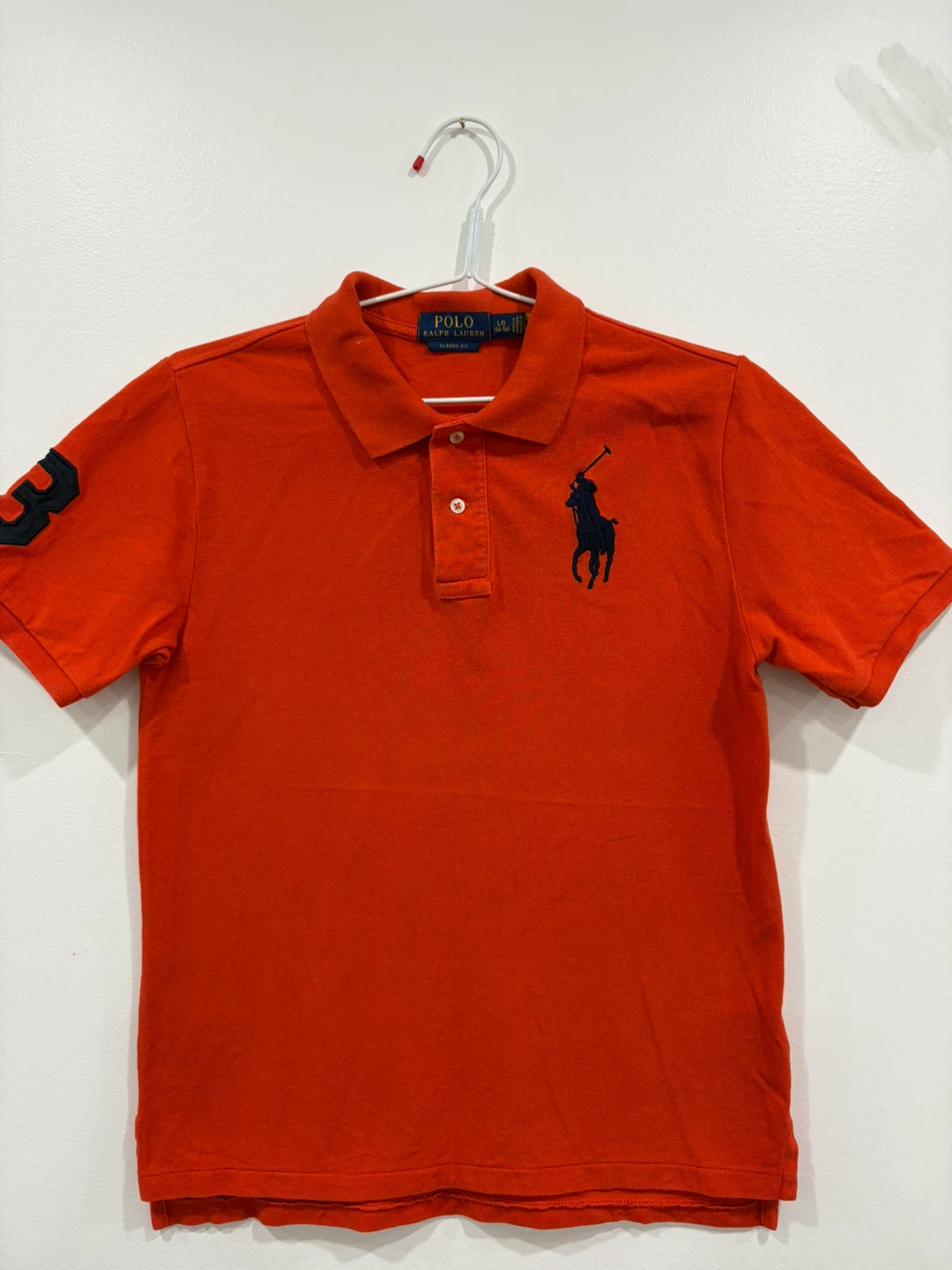 Polo Ralph Lauren Classic Fit Orange Polo Shirt L (14-16)