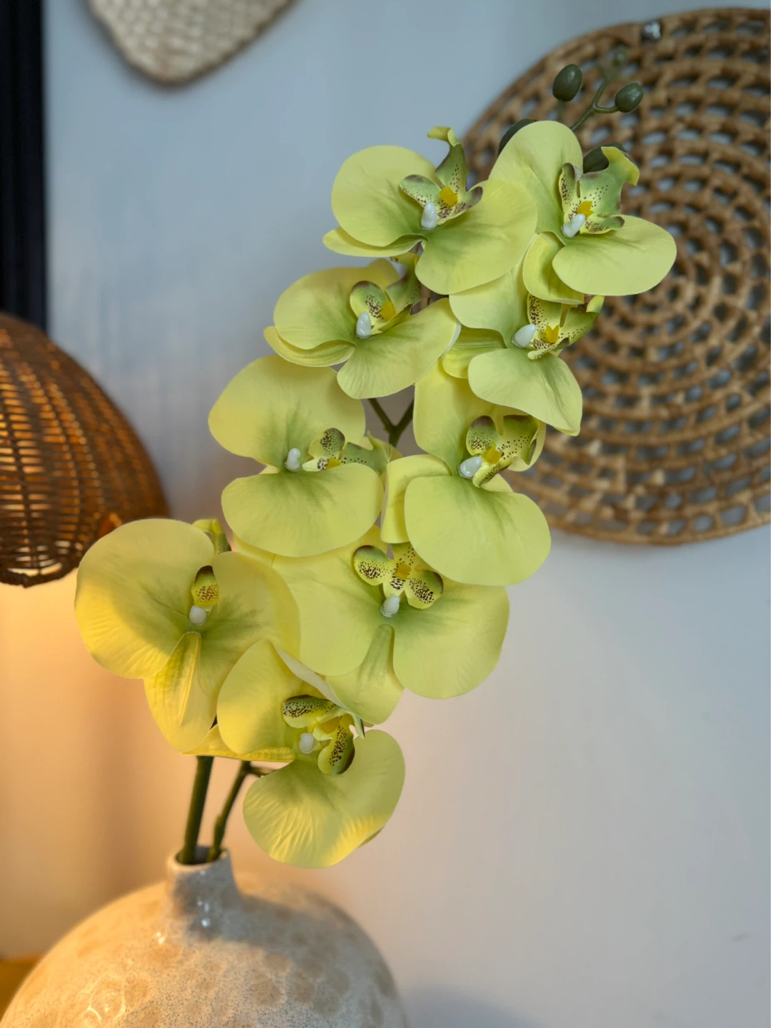 Yellow/Green Artificial Orchid Stem - photo 2