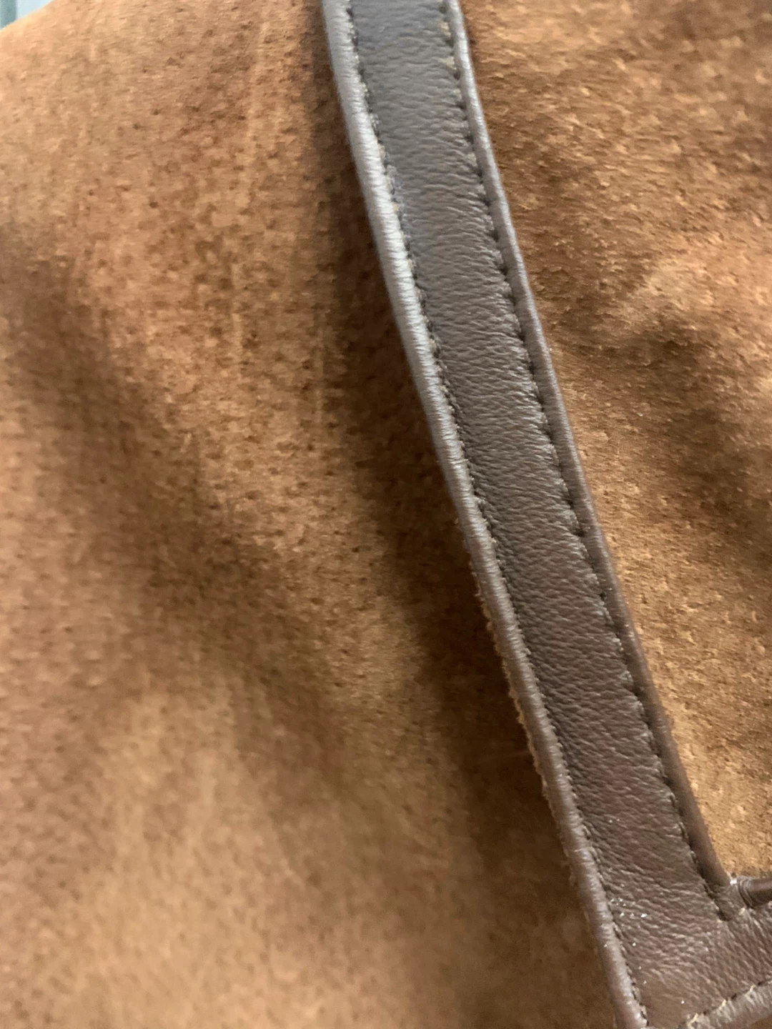 suede jacket New BAGATELLE Brown retro vintage boho classic - photo 5