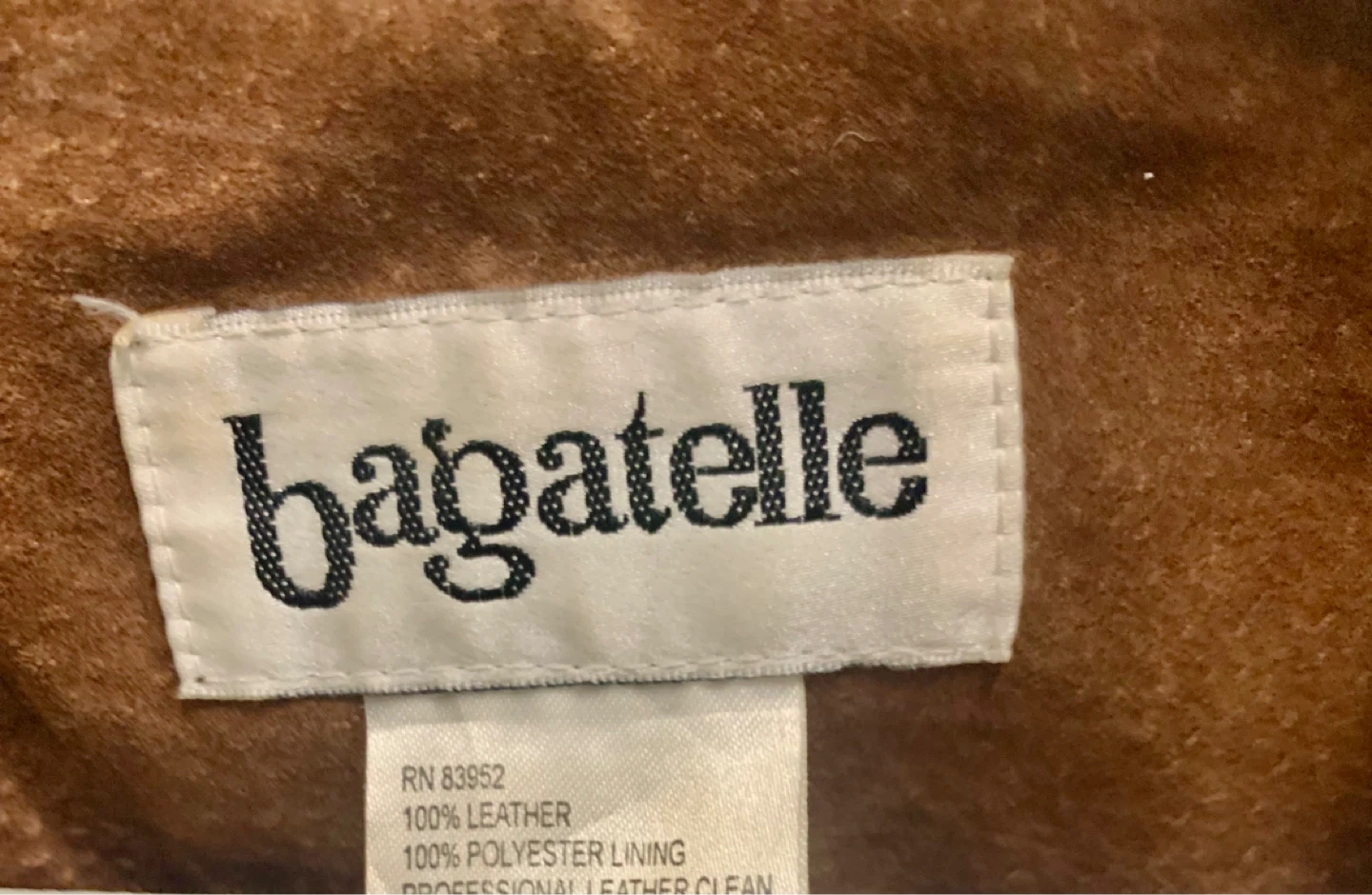 suede jacket New BAGATELLE Brown retro vintage boho classic - photo 3
