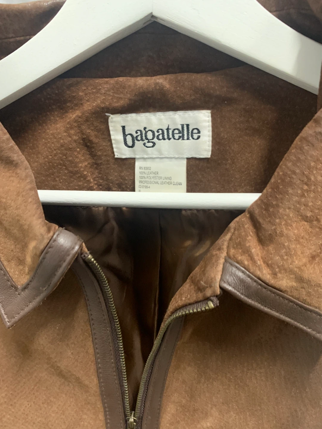 suede jacket New BAGATELLE Brown retro vintage boho classic - photo 4