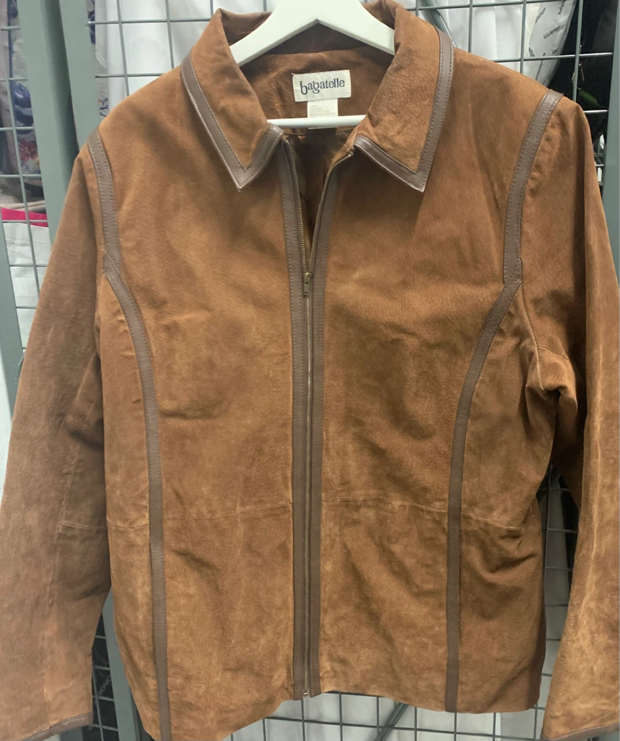 suede jacket New BAGATELLE Brown retro vintage boho classic - photo 2