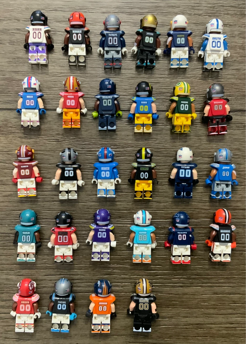 LEGO Compatible NFL Football Player Minifigure Lot