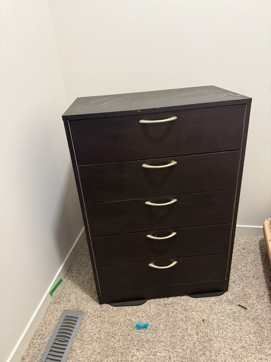 Dark Brown 5-Drawer Dresser