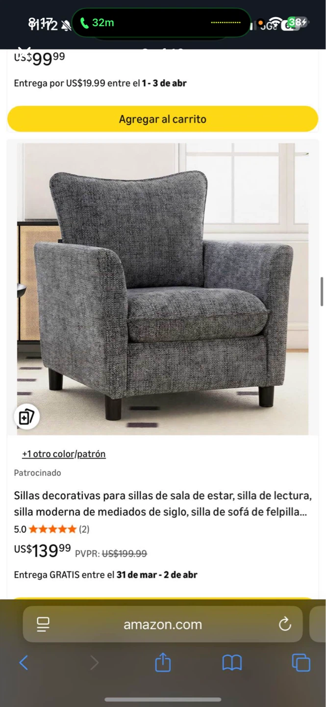 Gray Accent Armchair
