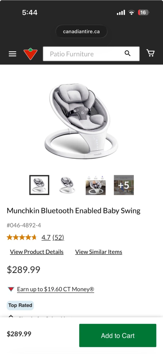 Munchkin Bluetooth Baby Swing (Like New, In Box + Remote) - photo 2
