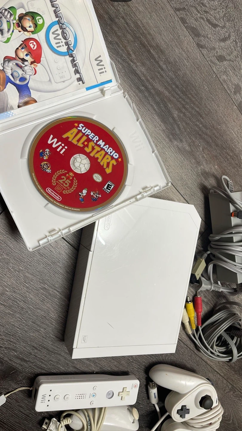 Nintendo Wii Bundle with Mario Kart and Accessories - photo 3
