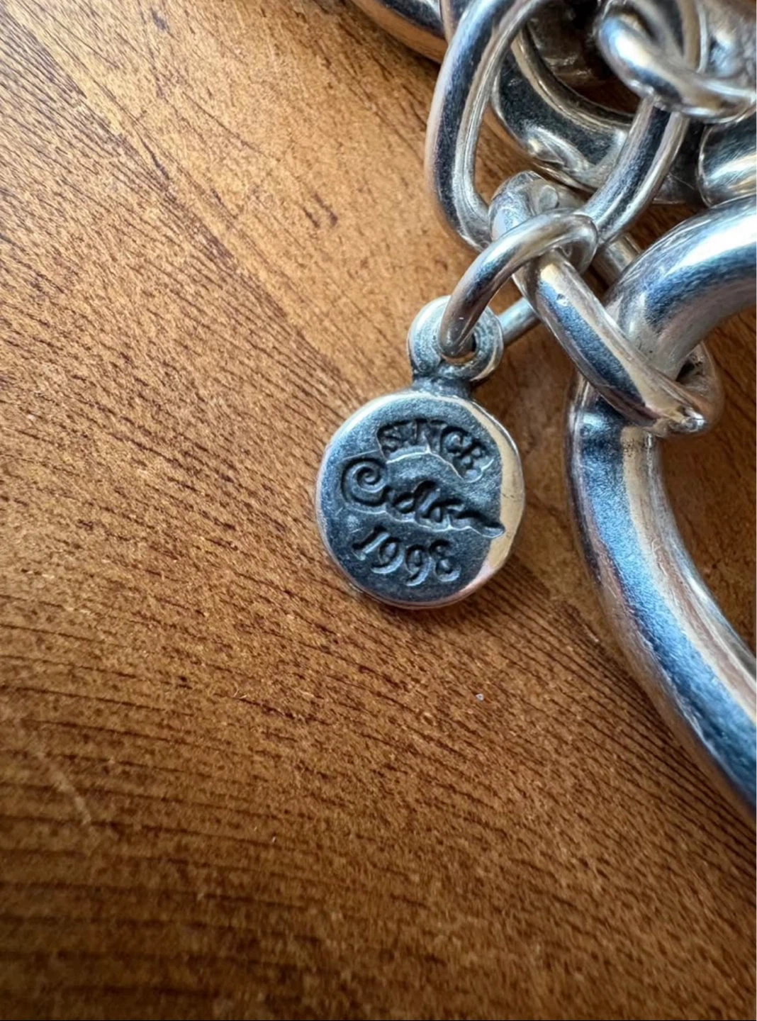 Spanish Ciclón "Intemporal" Silver-Plated Link Toggle Necklace - photo 3