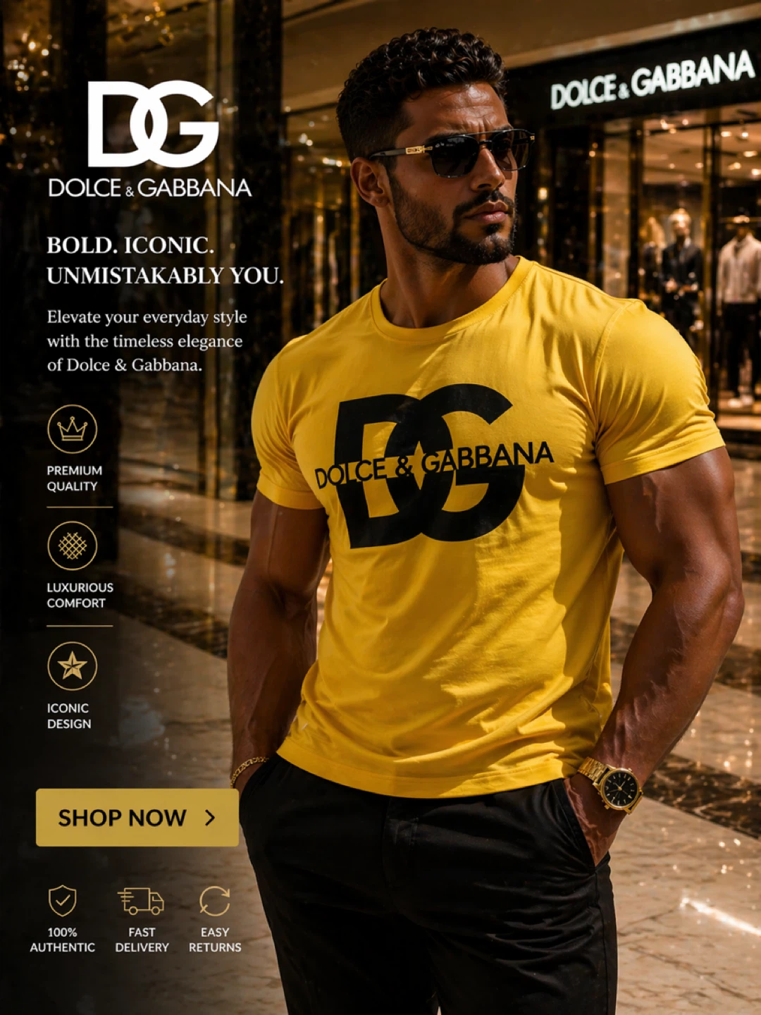 Dolce & Gabbana Yellow T-Shirt with DG Logo - photo 2